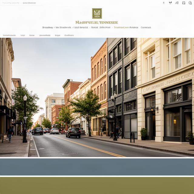 Nashville Broadway streetscape near a professional law office in Tennessee